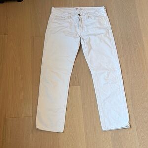 J Brand White Straight-Leg Jeans